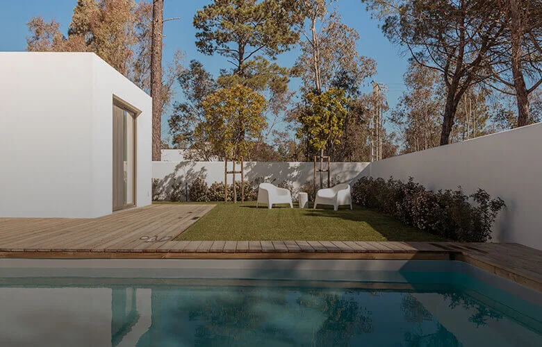 Poolside condo